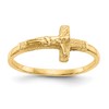10K Satin Finish Childs Crucifix Ring