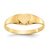 10k Satin Heart Size 3 Baby / Childs Signet Ring