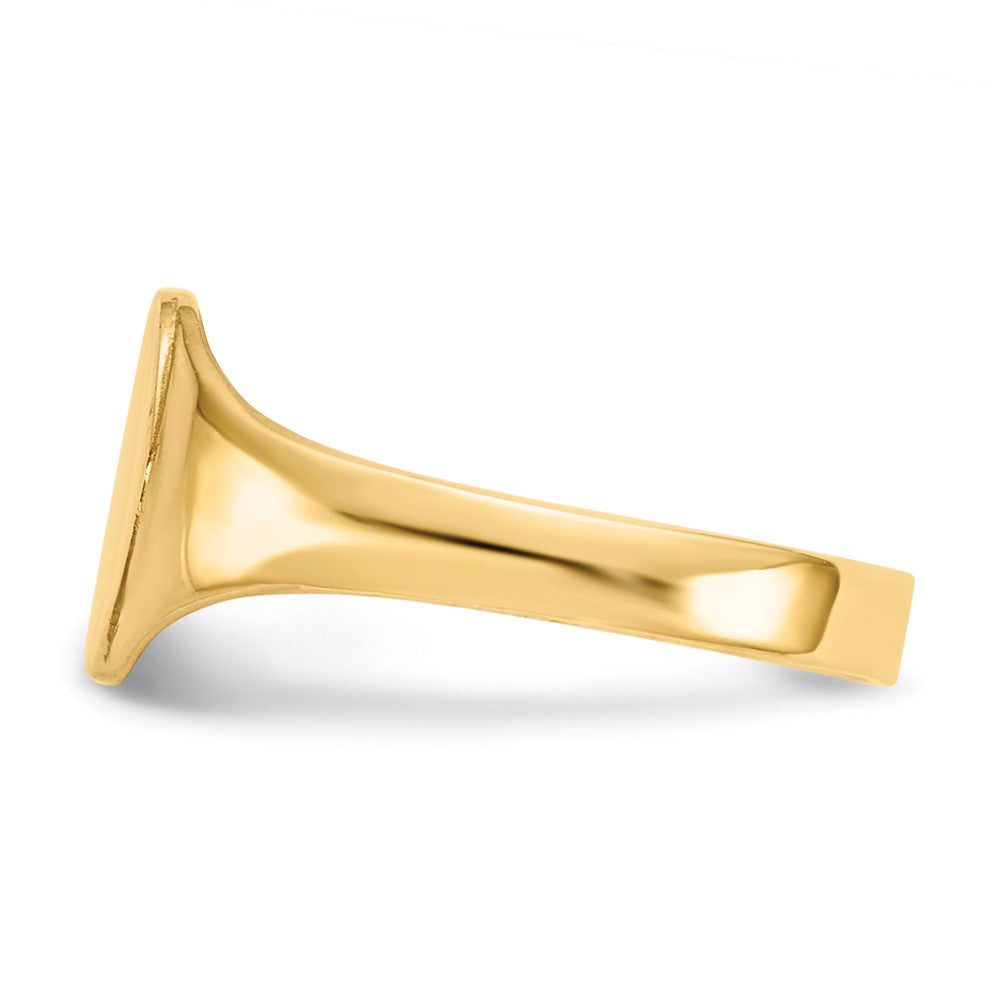 10k High Polished Oval Size 1 Baby Signet Ring