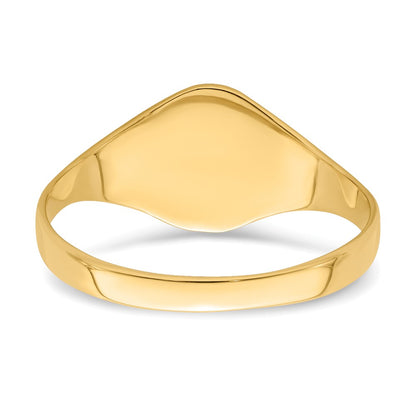 10k High Polished Oval Size 1 Baby Signet Ring