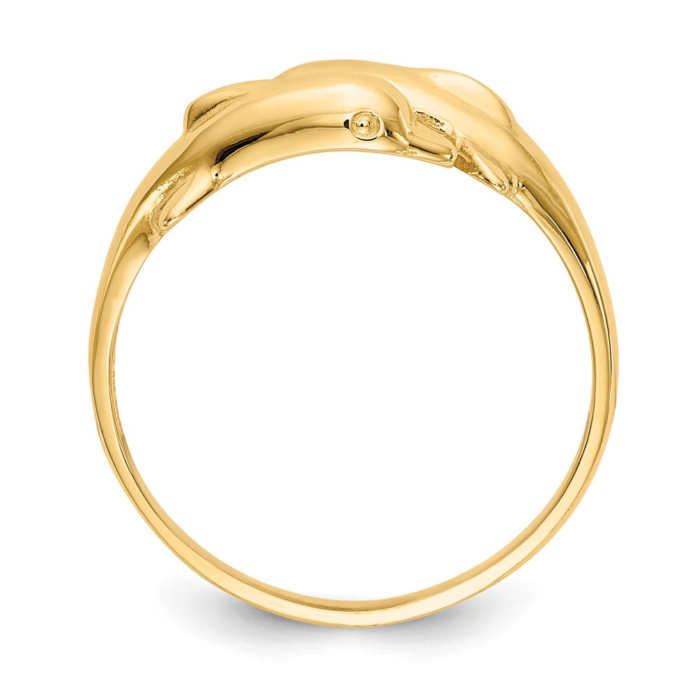 10k Double Dolphin Bypass Ring