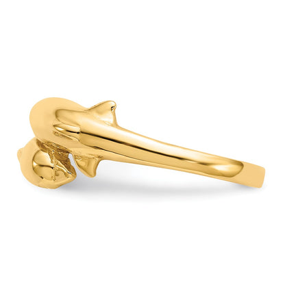 10k Double Dolphin Bypass Ring