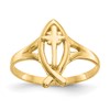 10k Ichthus w/Cross Ring