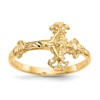 10K Diamond-Cut Crucifix Ring