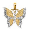 10K and White Rhodium Butterfly Charm