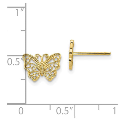 10K Butterfly Post Earrings
