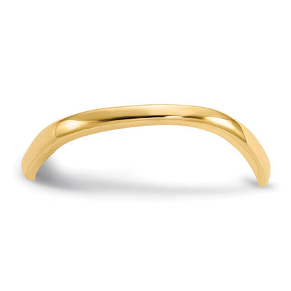 10K Polished Wave Fashion Size 9 Thumb Ring