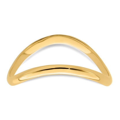 10K Polished Wave Fashion Size 9 Thumb Ring