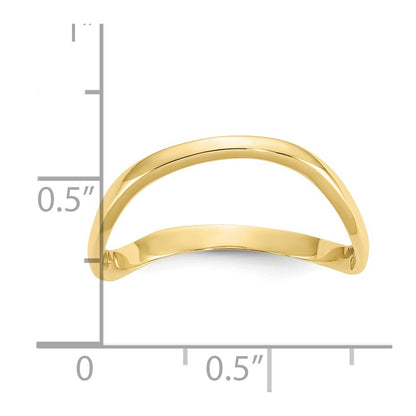 10K Polished Wave Fashion Size 9 Thumb Ring