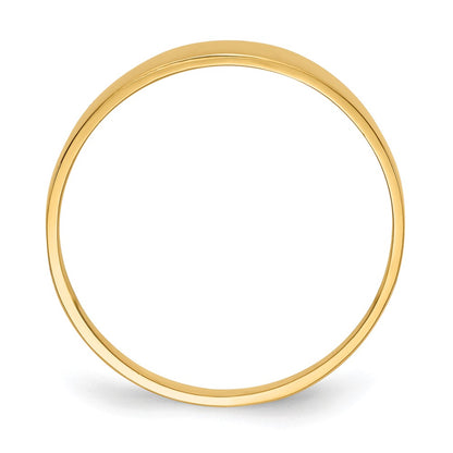 10K Polished 3-6mm Flat-top Tapered Cigar Band Ring