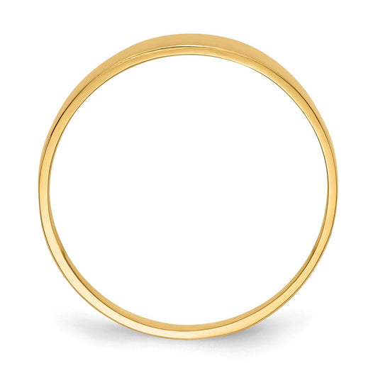10K Polished 3-6mm Flat-top Tapered Cigar Band Ring