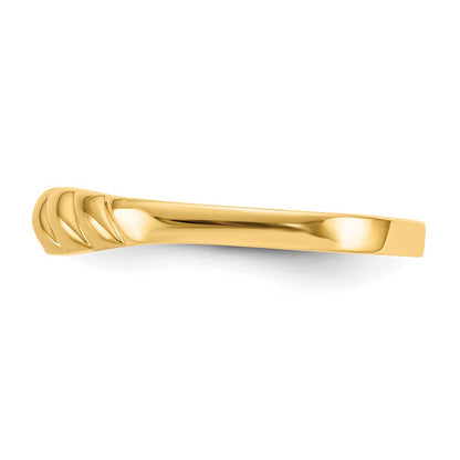 10K Polished Twisted Dome Ring