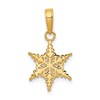 10k Small Snowflake Pendant