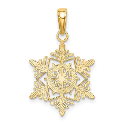 10k Snowflake Pendant
