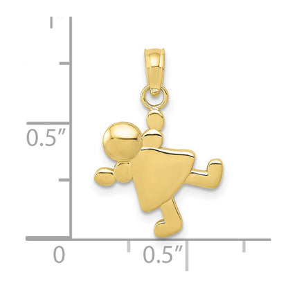 10k Little Girl Cartwheel Charm
