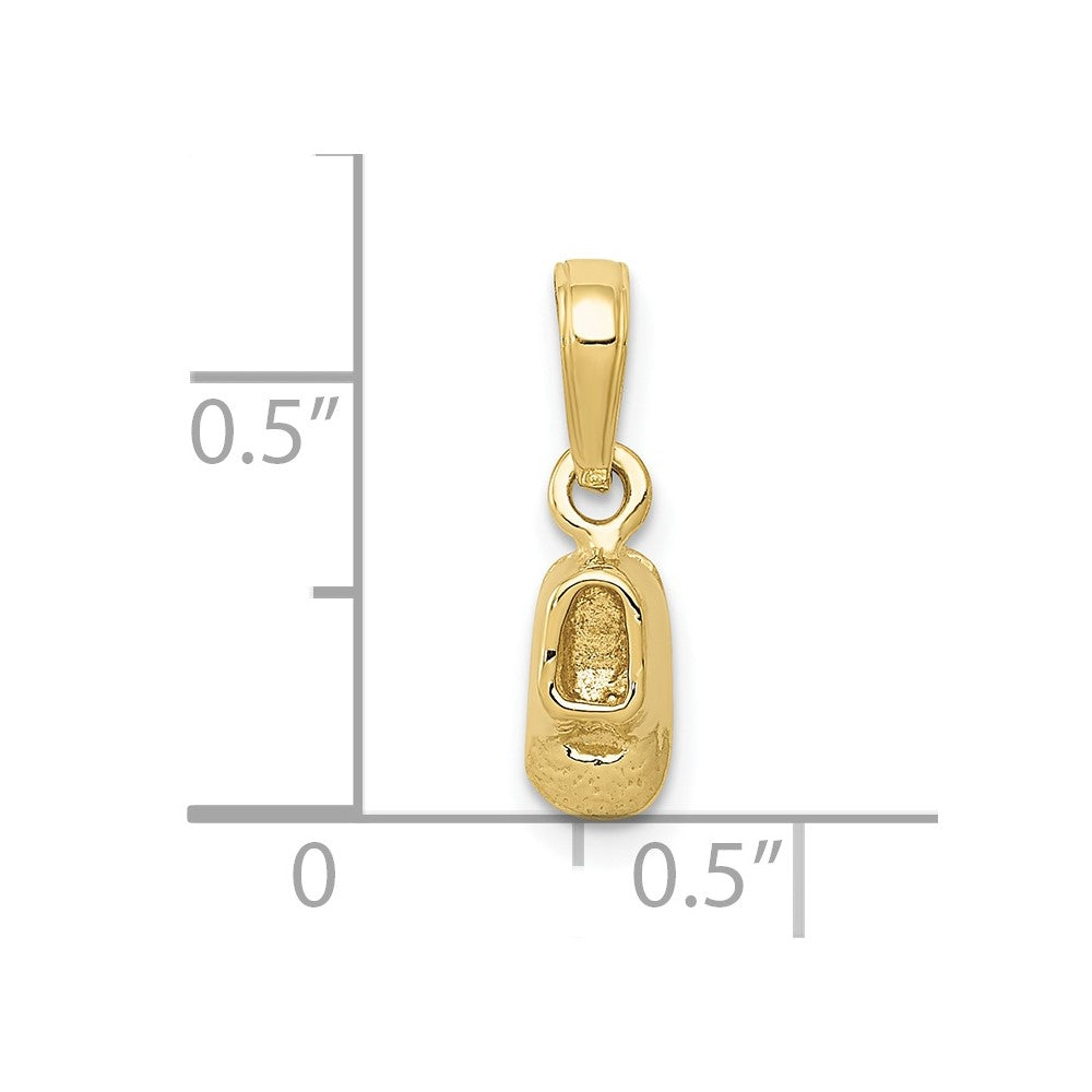 10k 3-D Baby Shoe Charm