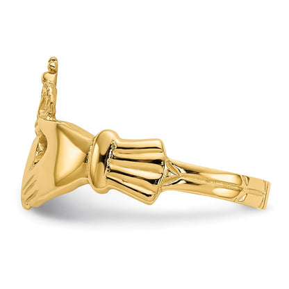 10K Polished Ladies Claddagh Ring