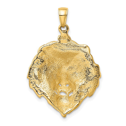 10K Large Lion Head Pendant