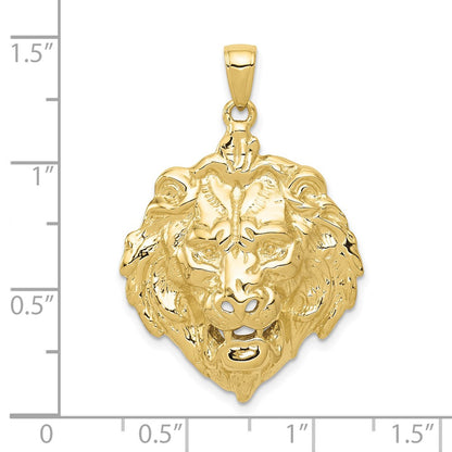 10K Large Lion Head Pendant