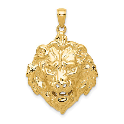 10K Large Lion Head Pendant