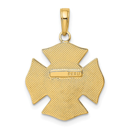 10k Fire Dept. FD Maltese Cross Pendant