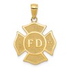 10k Fire Dept. FD Maltese Cross Pendant