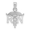 10K White Gold Registered Nurse RN Pendant