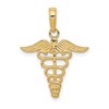 10k Caduceus Pendant