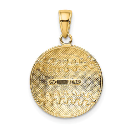 10K Diamond-Cut Baseball Charm