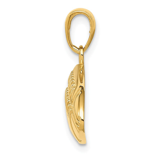 10K Diamond-Cut Large Football Charm