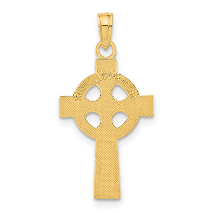 10k Celtic Cross with Eternity Circle Pendant