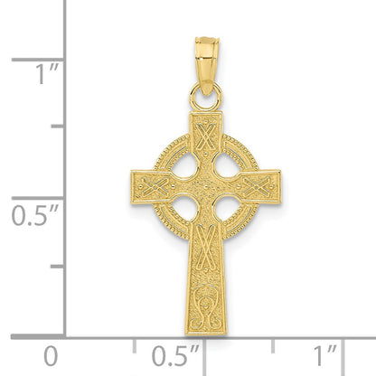 10k Celtic Cross with Eternity Circle Pendant