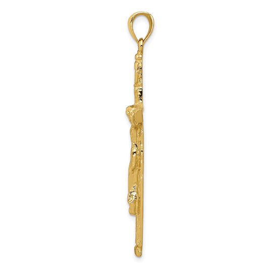 10k Large INRI Crucifix Pendant