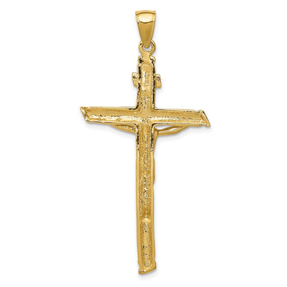 10k Large INRI Crucifix Pendant