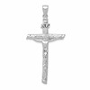 10k White Gold Large INRI Crucifix Pendant