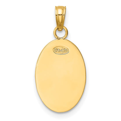 10k Oval Saint Christopher Medal Pendant