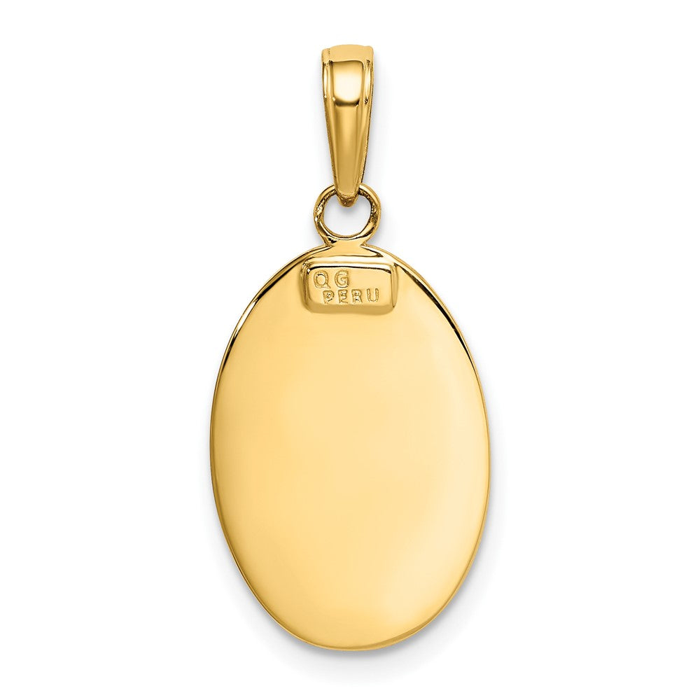10k Oval Saint Christopher Medal Pendant