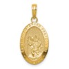 10k Oval Saint Christopher Medal Pendant