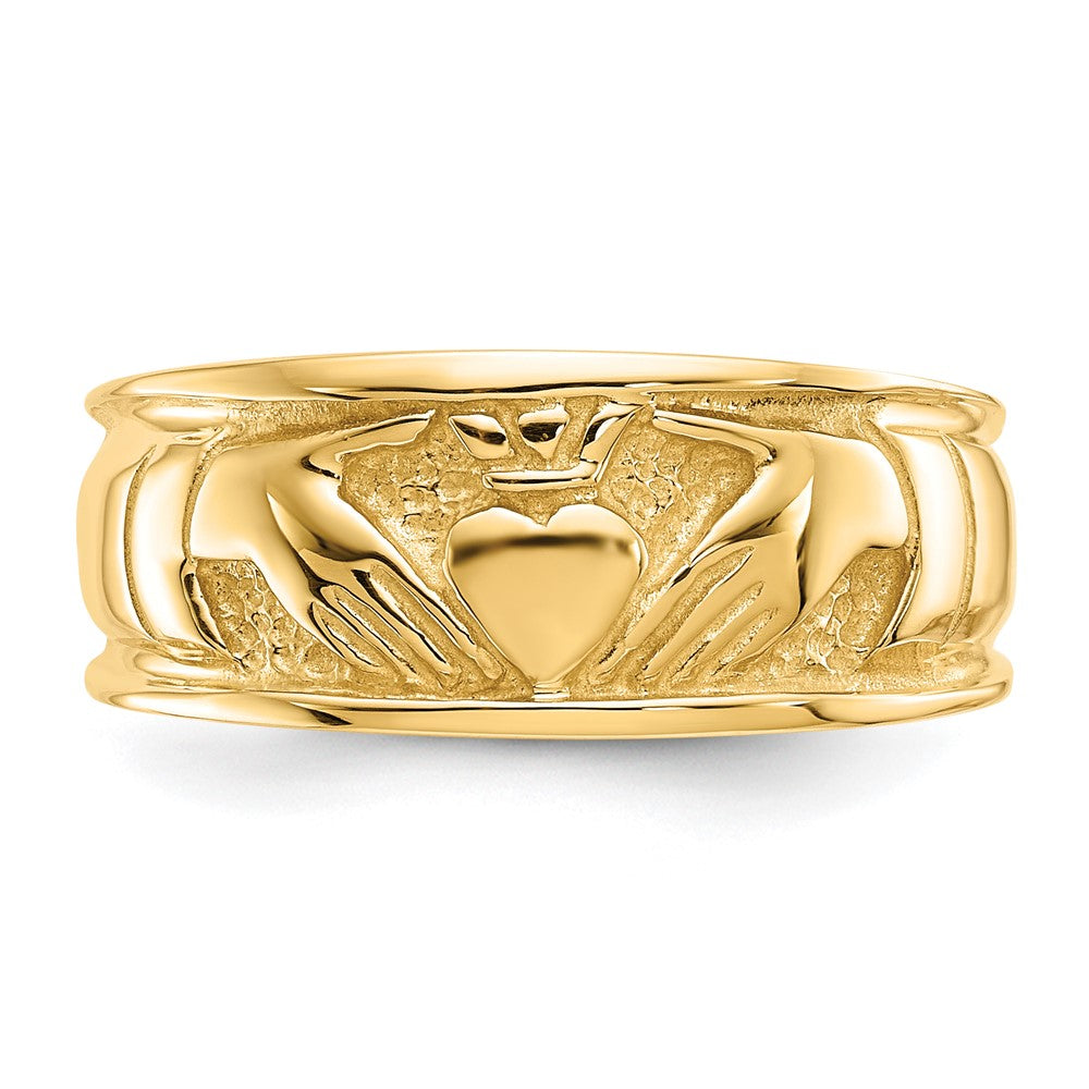 10K Polished Ladies Claddagh Band