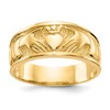 10K Polished Ladies Claddagh Band