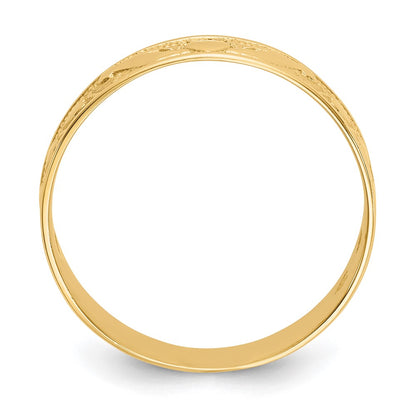 10K Polished Ladies Claddagh Band