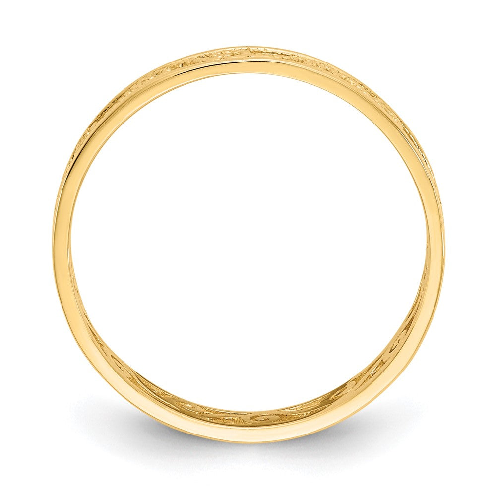 10K Polished/Textured Ring
