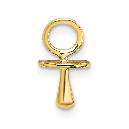 10K Polished 3-D Pacifier Charm