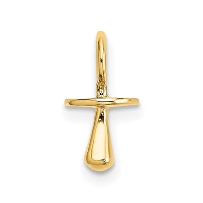 10K Polished 3-D Pacifier Charm
