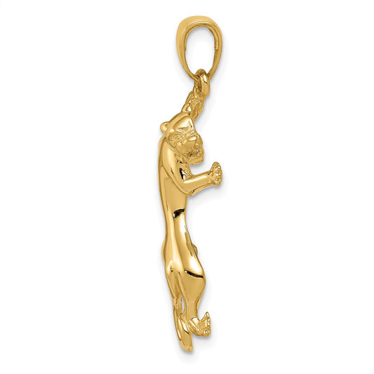 10K Polished Panther Pendant