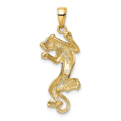 10K Polished Panther Pendant
