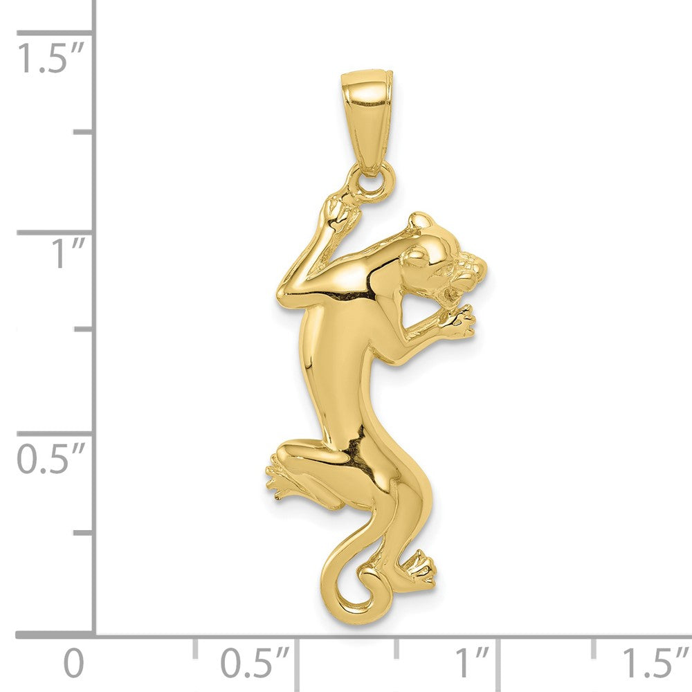 10K Polished Panther Pendant