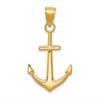 10K Polished Anchor Pendant