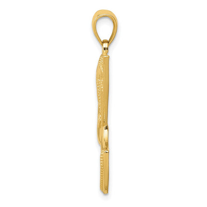 10k Nefertiti with Filigree Crown Pendant