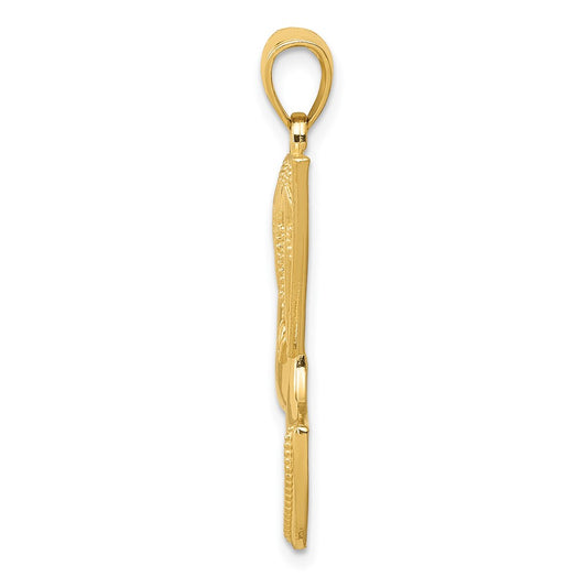10k Nefertiti with Filigree Crown Pendant